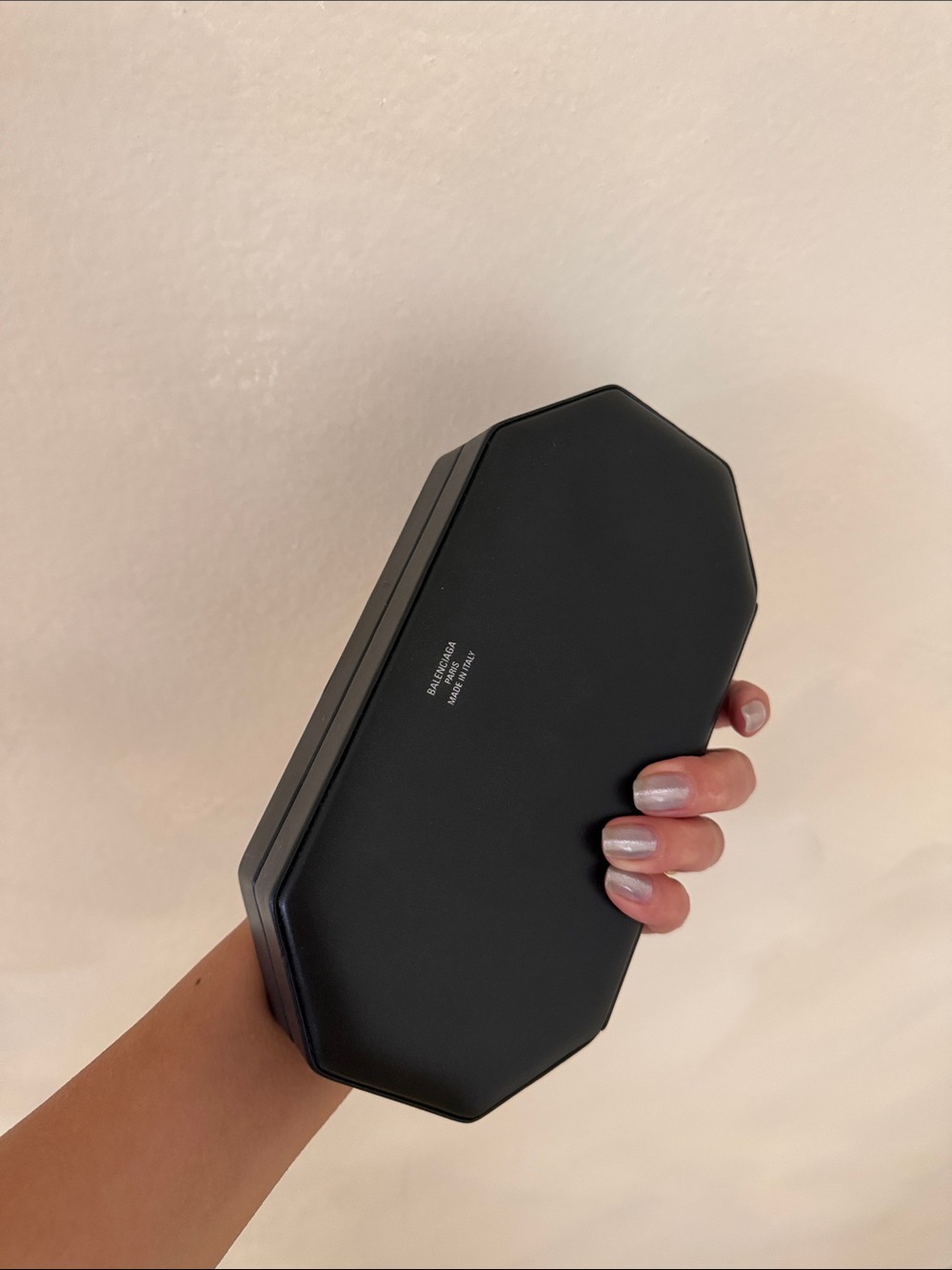 Balenciaga Black Leather Clutch